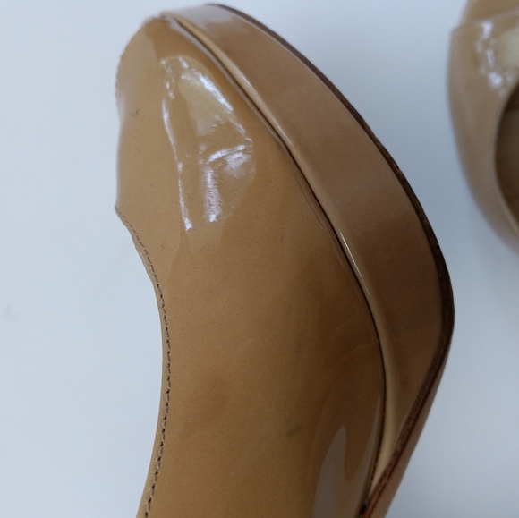 Jimmy Choo Patent Leather Sling Back Peep Toe Heels - Picture 6 of 14